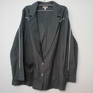 Sendero Western Women's Black Blazer Jacket Rodeo Boho Coastal Cowgirl